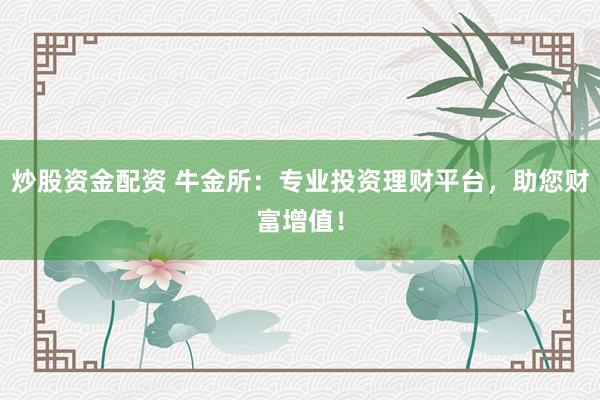 炒股资金配资 牛金所:专业投资理财平台,助您财富增值!