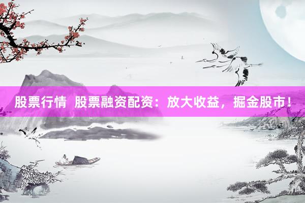 股票行情  股票融资配资：放大收益，掘金股市！