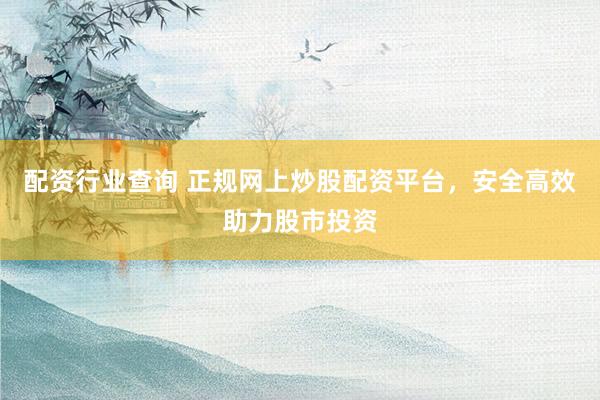 配资行业查询 正规网上炒股配资平台，安全高效助力股市投资