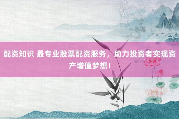 配资知识 最专业股票配资服务，助力投资者实现资产增值梦想！